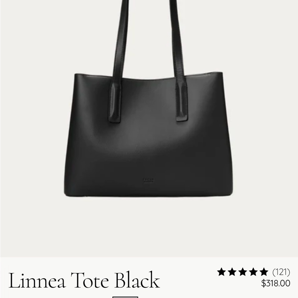 Black Leather Tote Bag